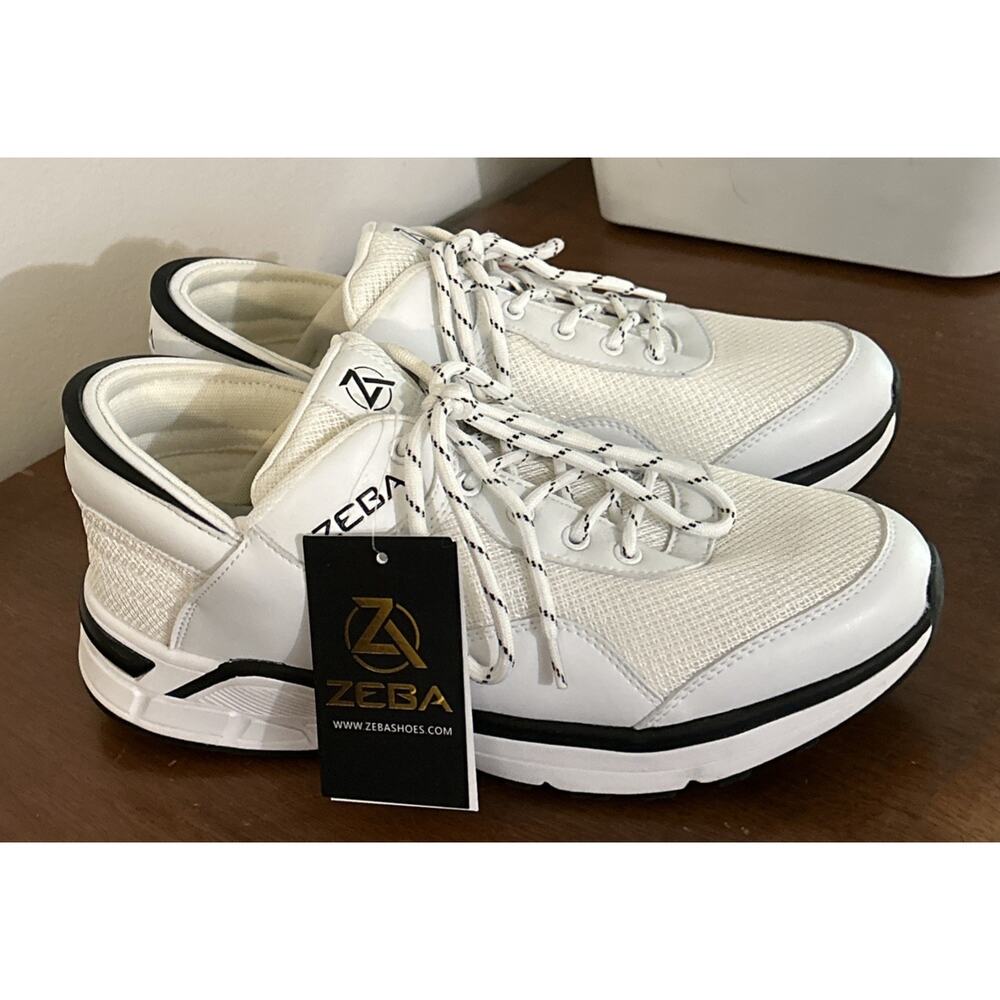 ZEBA Men’s Orthopedic Comfort Sneakers, White, Sz 11, #201905B, New With Tags